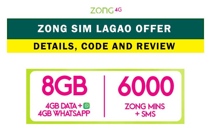 How to activate Zong sim lagao offer