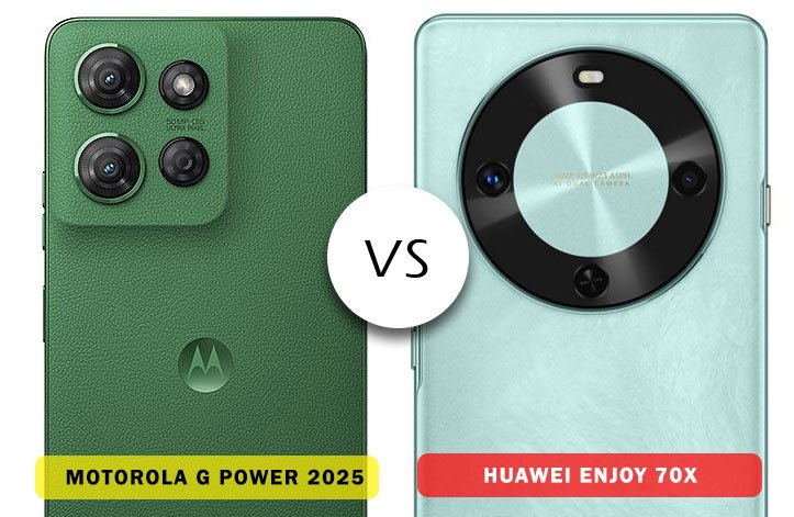 Motorola G power 2025 vs Huawei Enjoy 70X