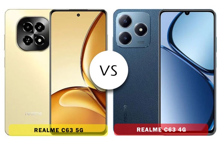 Realme C63 5G vs Realme C63 4G