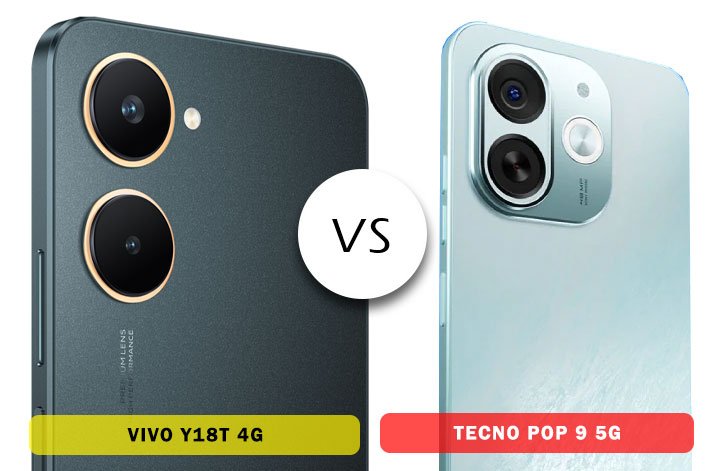 Vivo y18t 4G vs Tecno pop 9 5G