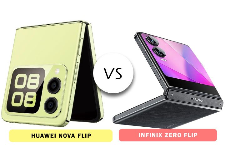 comparison of Infinix Zero Flip vs Huawei nova Flip